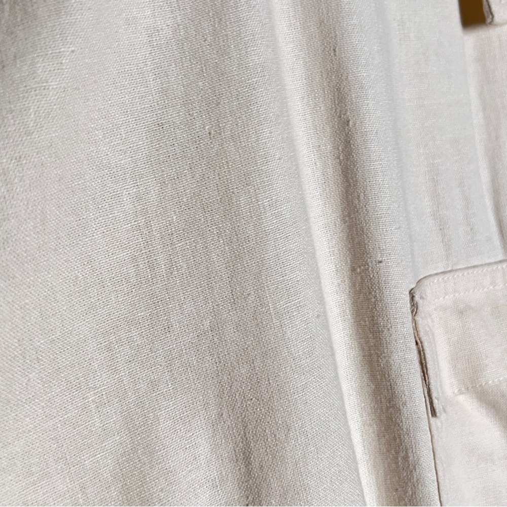 Universal Threads Cream Short Sleeve Linen Boilersuit Jumpsuit Womens Size 10 - Picture 4 of 12